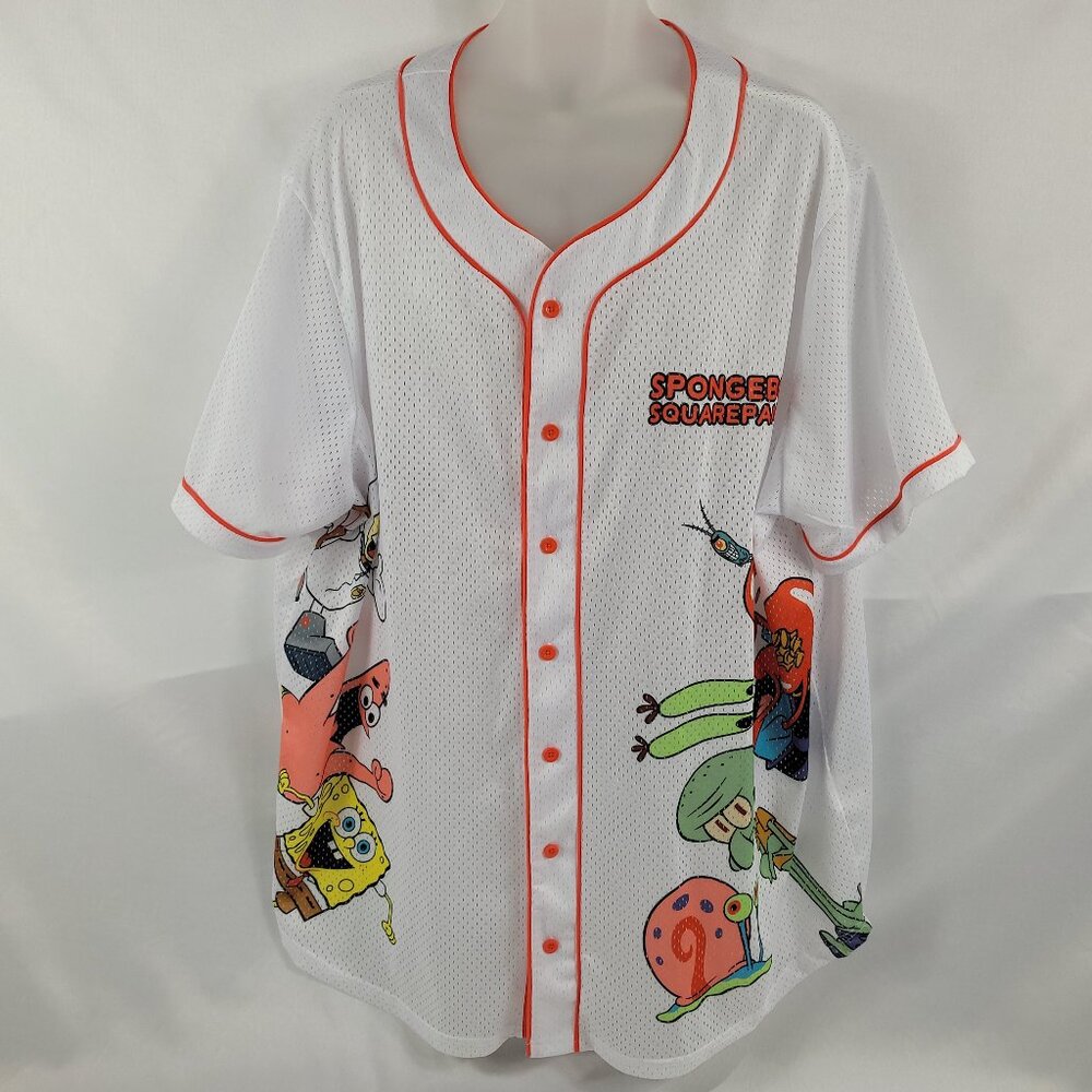 Spongebob Squarepants Vintage #99 Bikini Bottom Baseball Jersey Nickelodeon 5X
